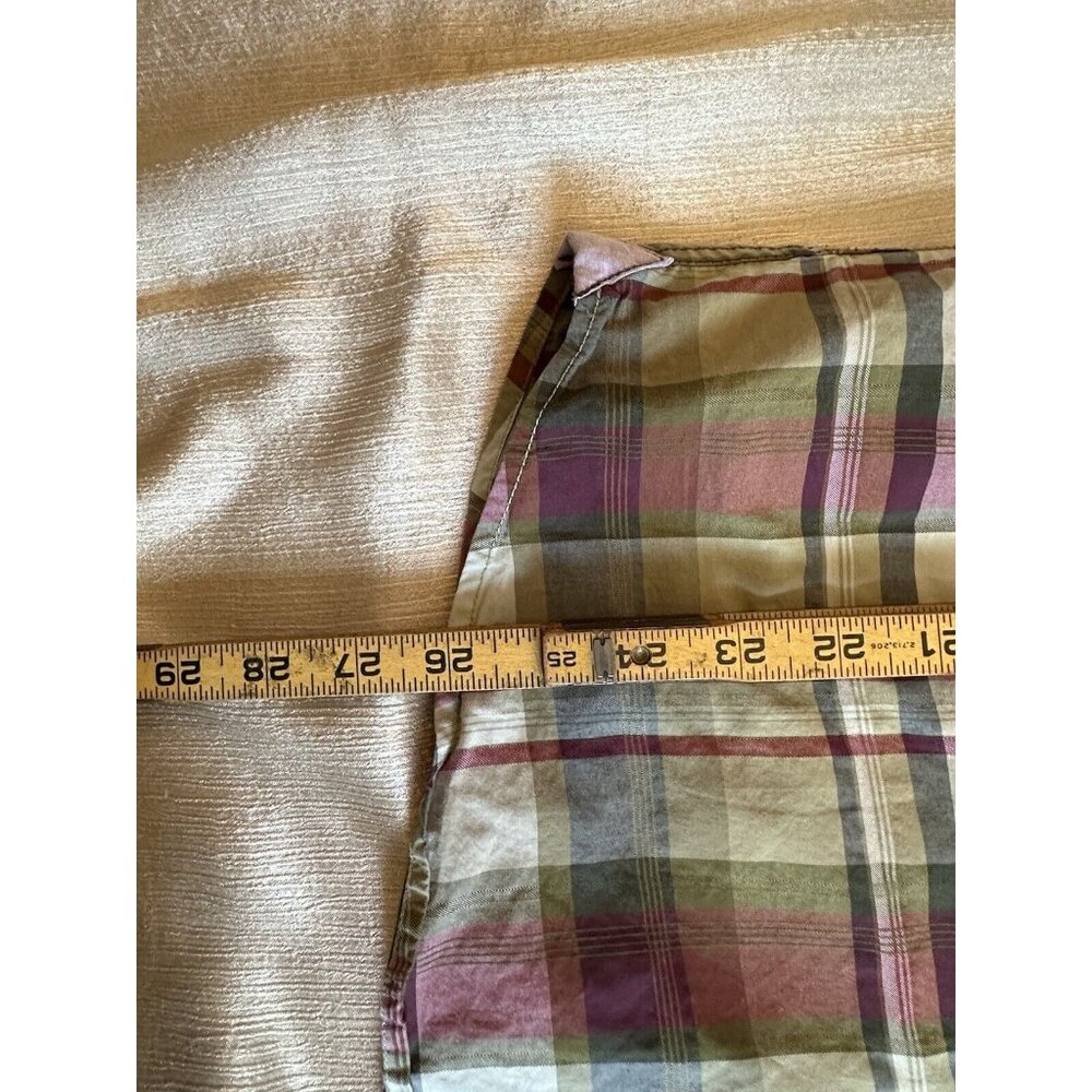 Tommy Bahama Button Down Shirt Long Sleeve Men's Large Green Red Plaid Christmas - Picture 6 of 11
